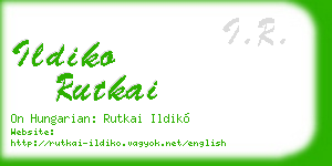 ildiko rutkai business card