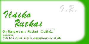 ildiko rutkai business card